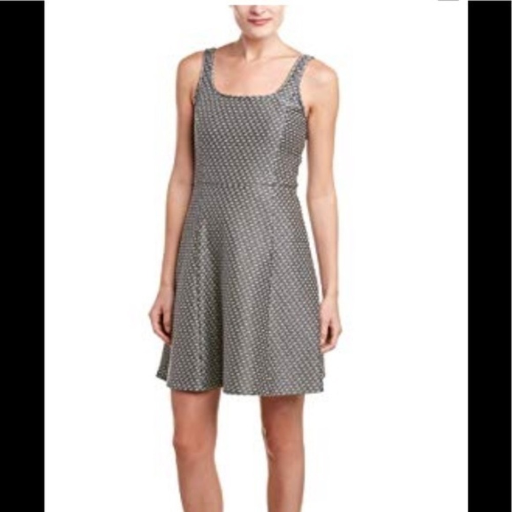 Theory NWT trekana grey multi fit n flare dress